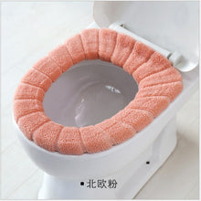 Load image into Gallery viewer, Universal Soft Heated Washable Toilet Seat Mat Set for Home Decor Closestool Mat Seat Case Warmer Toilet Lid Cover Accessories