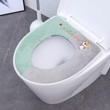 Load image into Gallery viewer, Universal Soft Heated Washable Toilet Seat Mat Set for Home Decor Closestool Mat Seat Case Warmer Toilet Lid Cover Accessories